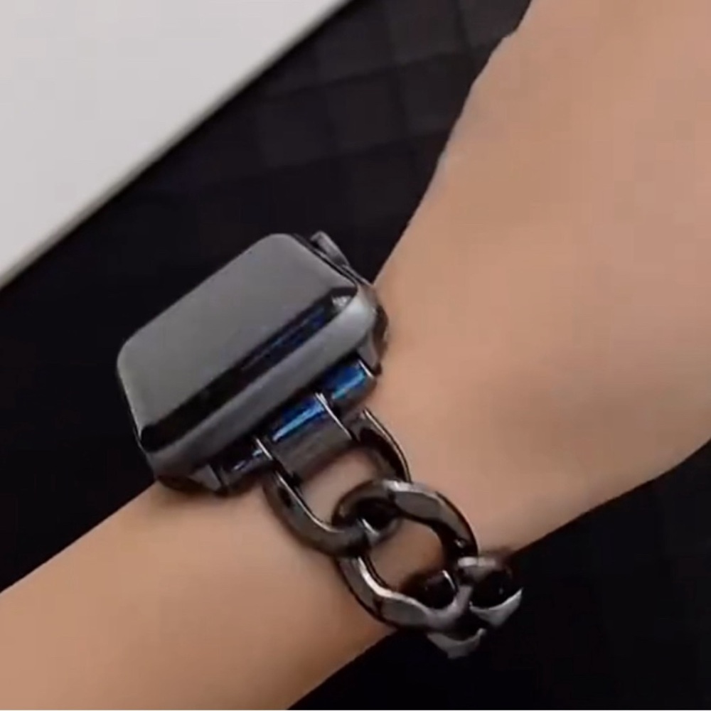 NEW✨ Apple Watch Band Luxury Graphite Black Adjustable Latched Loop - Picture 6 of 13